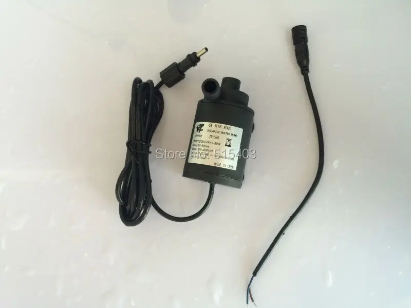 Сверхмощный 6-24vdc Micro DC погружной насос, бесщеточный, Максимальная головка 8 м, 1200LPH низкая Шум, ультра-тихий, Водонепроницаемый, Мощность экономии
