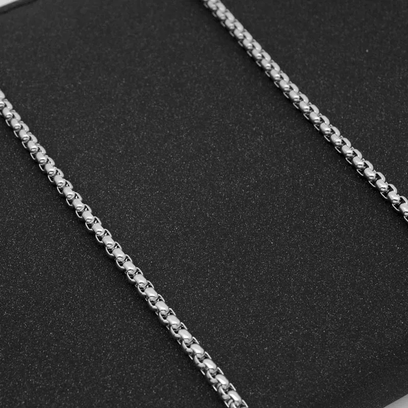 Модное мужское кубическое ожерелье из нержавеющей стали 2 5/3/3. 5/4/5 мм толстая