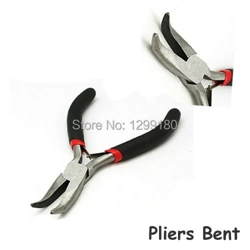 Мини-плоскогубцы для ювелирных изделий 4 шт./лот из черного металла с изогнутым