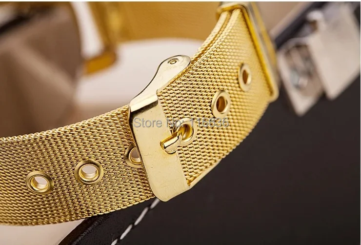 Женские золотистые наручные часы с металлическим ремешком 50p|wristwatch phone|dropship