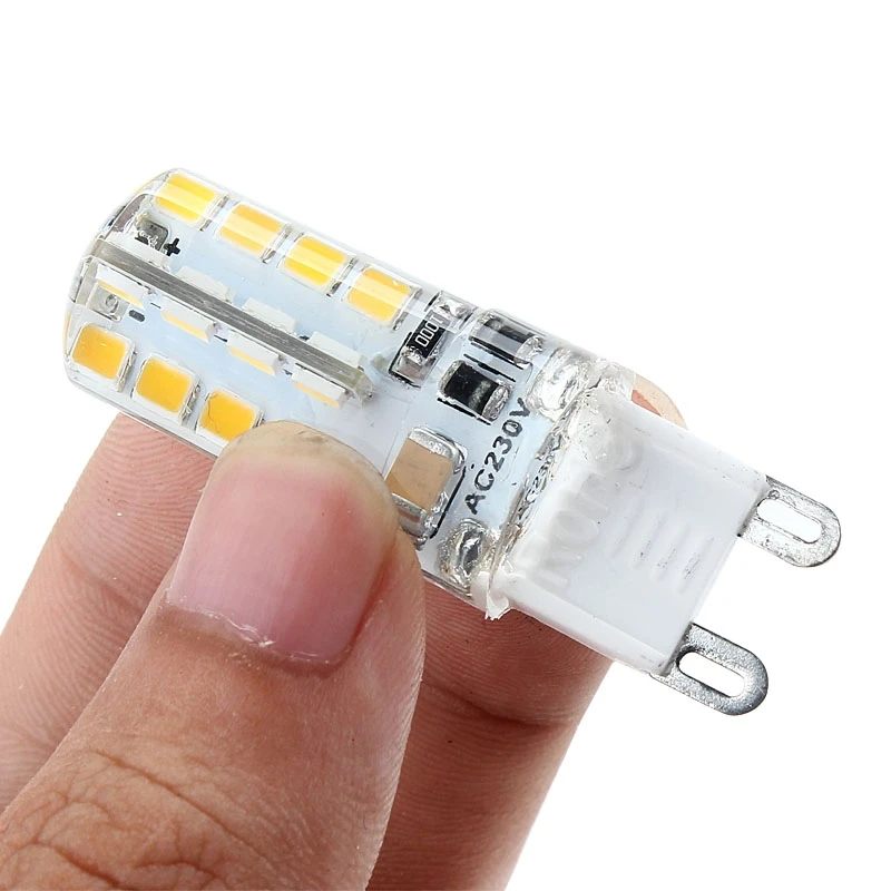 Светодиодная лампа кукуруза G9 2835 SMD теплый белый 32 светодиодная силиконовая