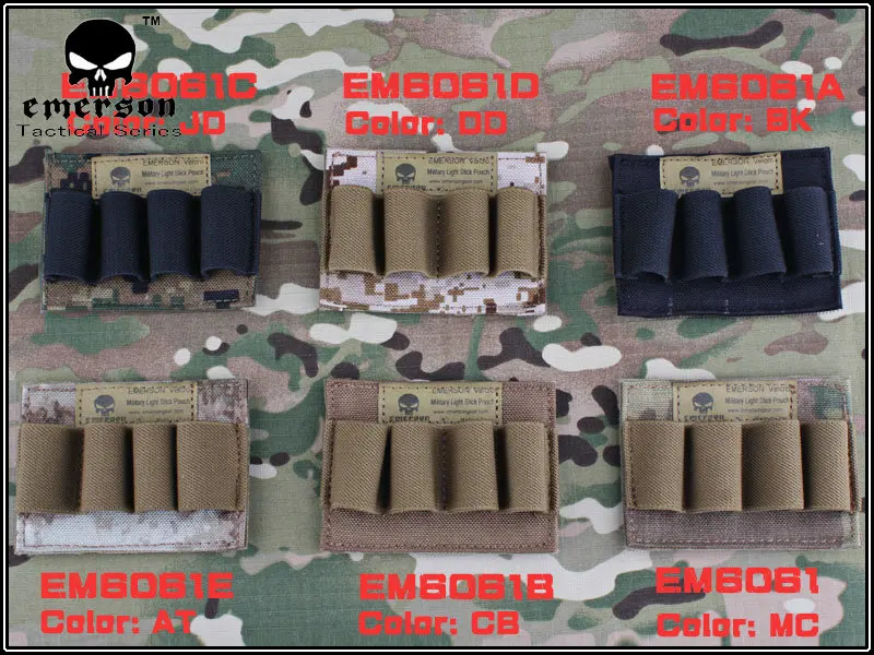 EmersonGear тактическая электронная нейлоновая светящаяся палочка, сумка B Mole, военная сумка, Мультикам, черная EM6061