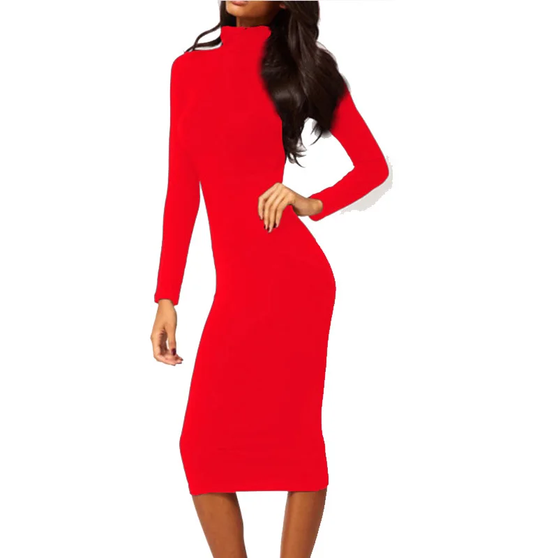 Женские платья бодикон осень оптовая продажа Новые Модные Длинные рукава до