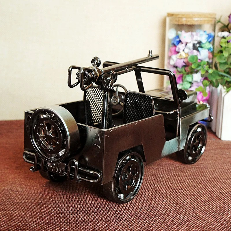 Литые под давлением игрушечные транспортные средства Винтаж Бэтмобиль крутой металлический военный джип модель современный европейский стиль мальчики автомобиль игрушки хобби подарок для семьи