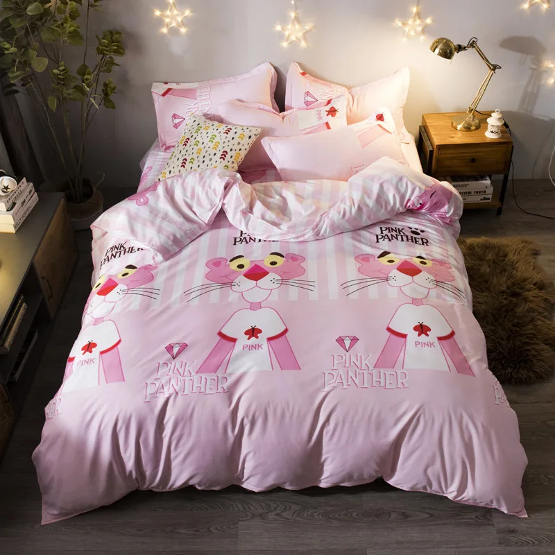 Cute Animal Panda Pattern Duvet Cover 3/4 pcs Bedding Set Adult Kids Child Soft Cotton Bed Linens Single Full Queen King Size 2m | Дом и сад
