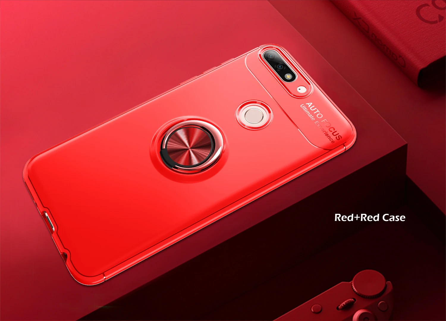 Матовый мягкий силиконовый держатель чехол для huawei Y9 honor 8C 7C Y7 7A Y6 Y5 чехол 360 Вращающийся Магнитный чехол из ТПУ