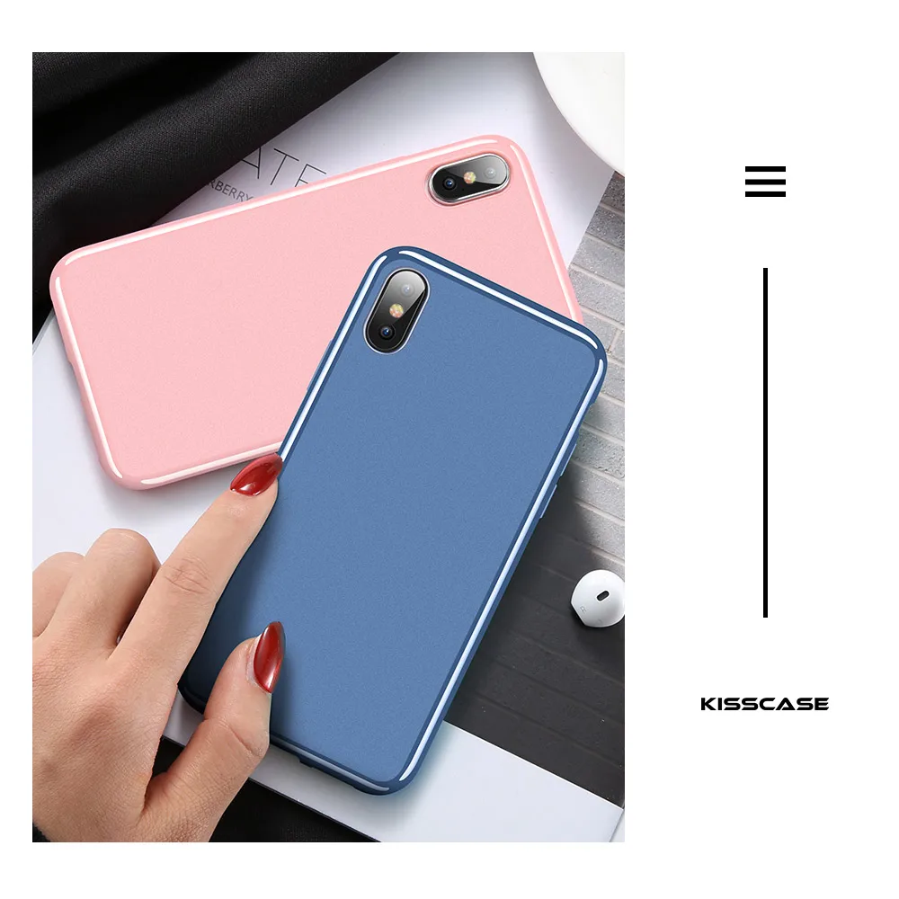 KISSCASE Ультратонкий чехол для iPhone X 7 8 6 6S Plus XR XS MAX Мягкий из ТПУ 5 5S задняя крышка Fundas