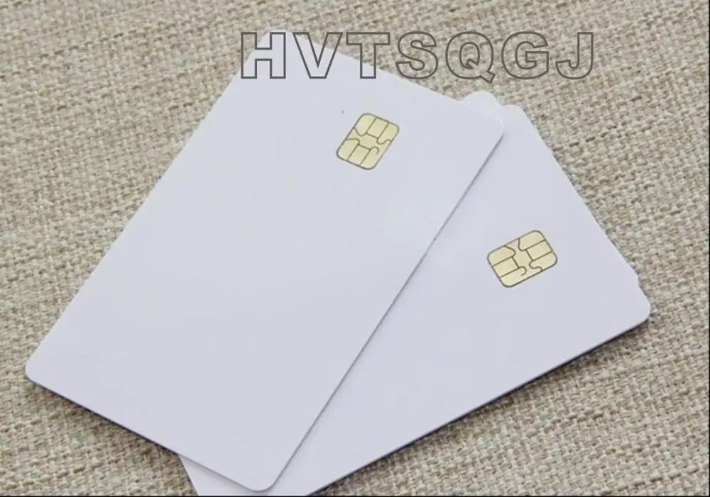 

100pcs/lot Free shipping SLE4442 Chip White Blank PVC Contact IC Smart Card