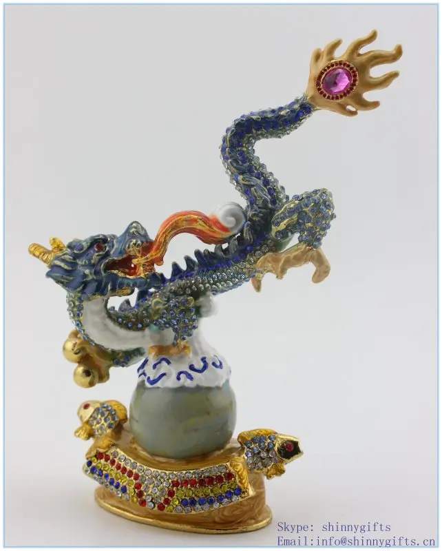 Металлический магнит в форме дракона с эмалью от производителя ручная работа