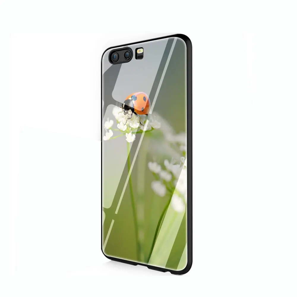 G12 Чехол из закаленного стекла с божьей коровкой и насекомыми для huawei mate P 10 20 30 Lite Pro Y9 Honor 8X 7A - Цвет: G12