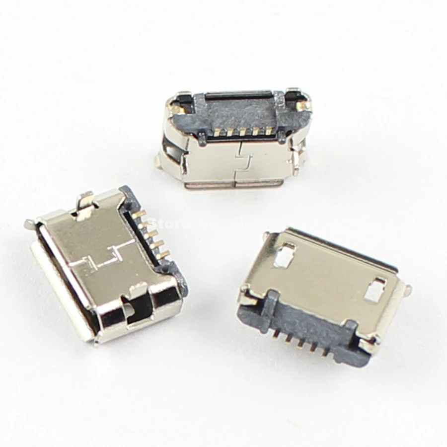 100 шт потребительских упаковок для микро Тип USB B Женский 5 Pin Штекерный разъем DIP