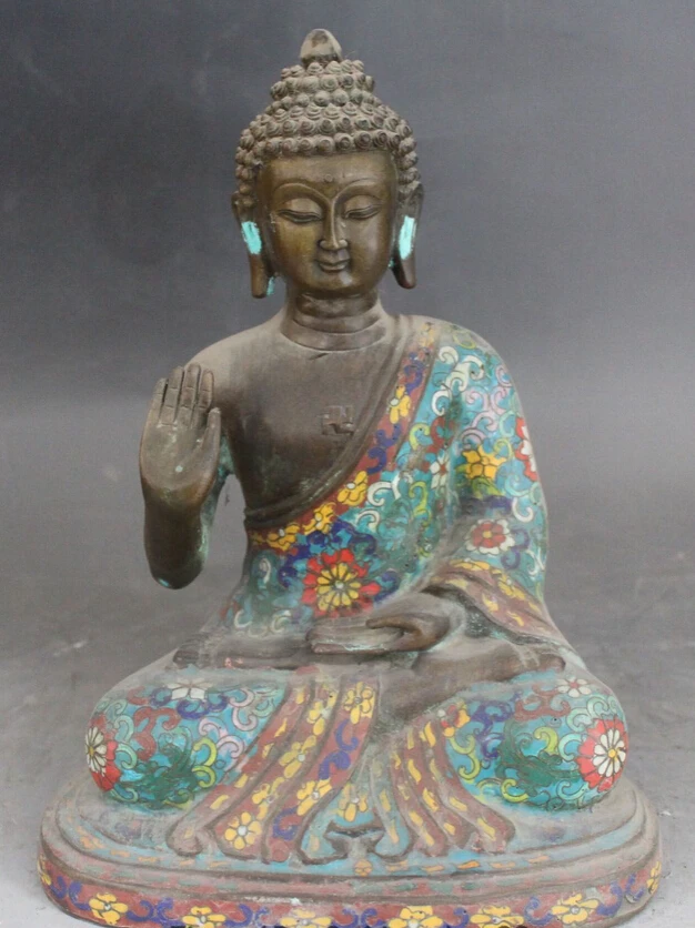 Бир 005114 12 &quotТибет Старый Фиолетовый Бронзовый Перегородчатой Эмали Шакьямуни