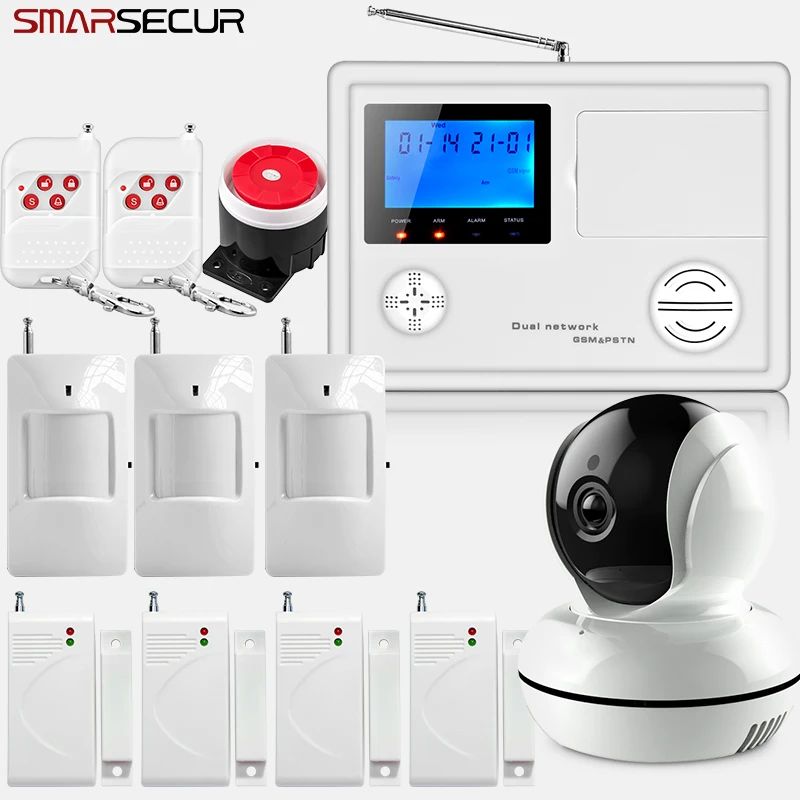 Система сигнализации smarsecur с ЖК-дисплеем GSM | Безопасность и защита
