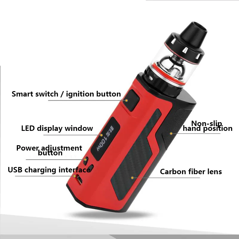 Новый 100 Вт электронная сигарета комплект vape жидкость 3 5 мл vaper 2200 мАч сигареты