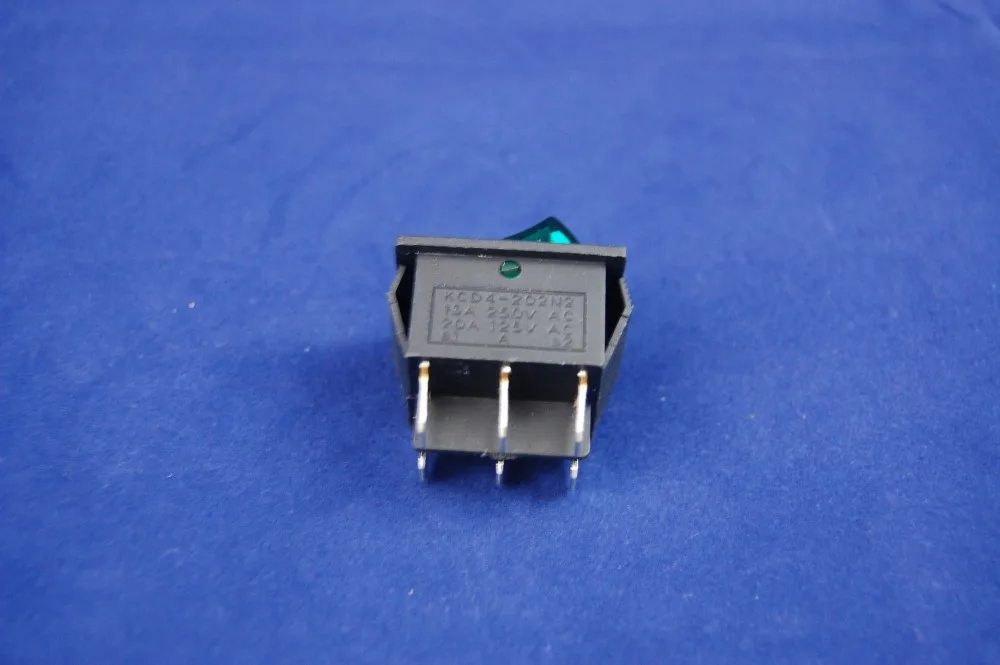 Лот из 5 шт. зеленый свет с подсветкой 2 позиционный кулисный переключатель 6 Pin 12V