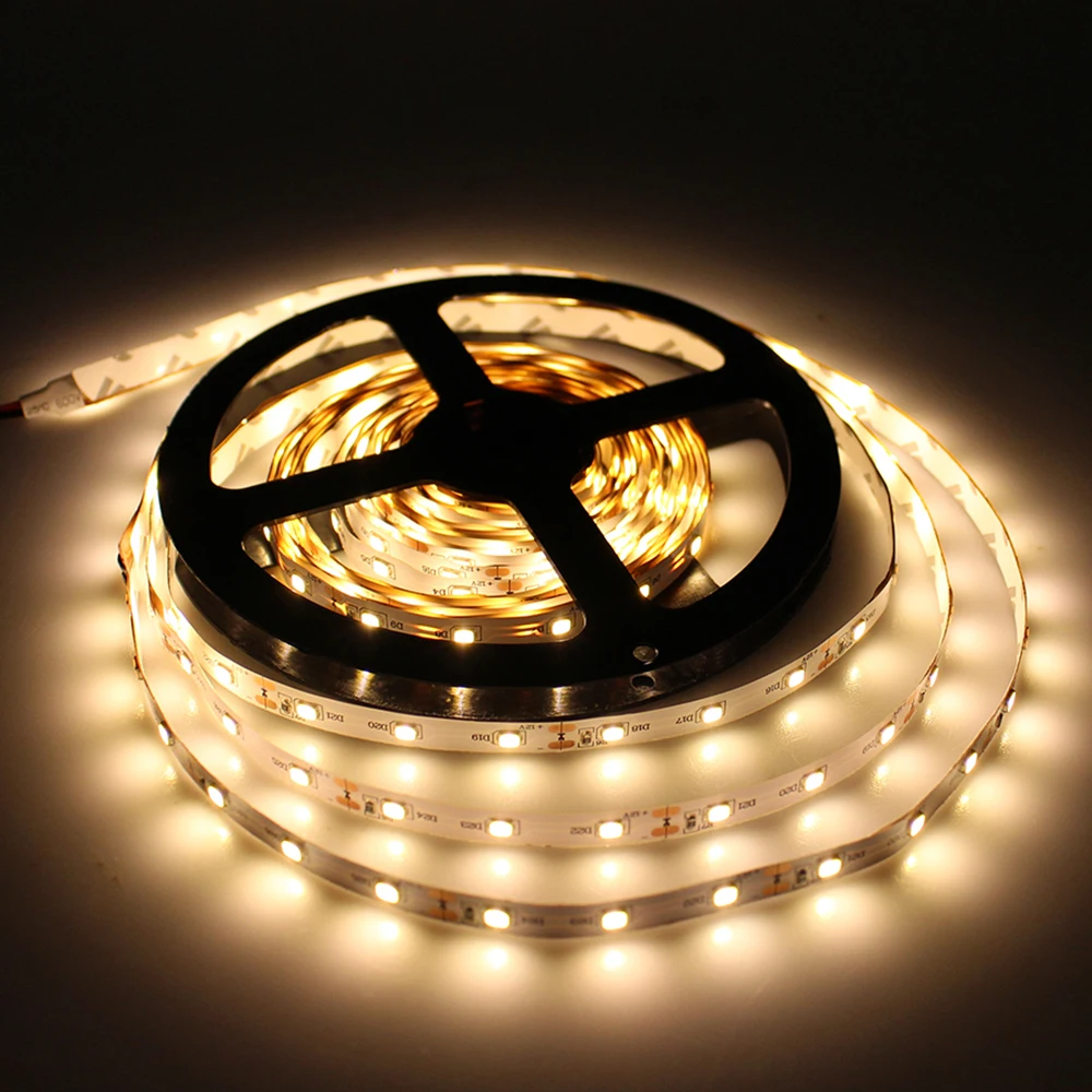 DC12V СВЕТОДИОДНАЯ лента SMD 3528 60 led/M гибкая 2835 веревка не водонепроницаемая