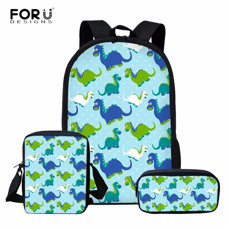 FORUDESIGNS/Детский рюкзак с рисунком динозавра Kawaii сумка для мальчиков и девочек