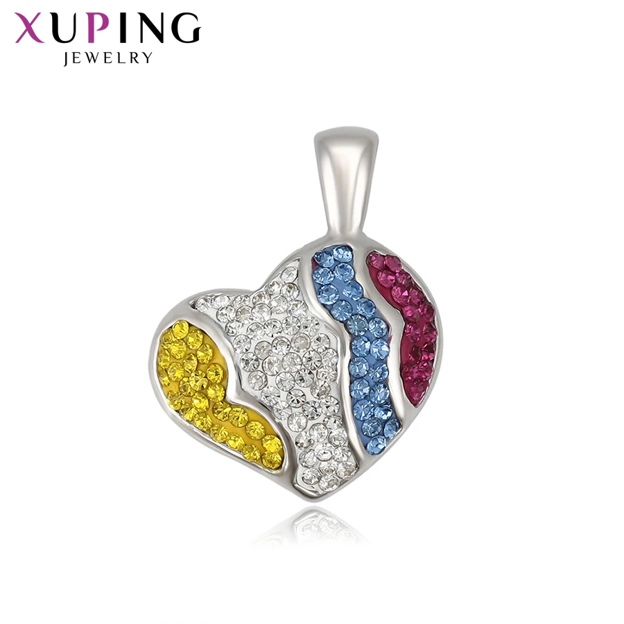 Xuping любящее сердце с цепочкой кулон для мужчин и женщин из нержавеющей стали