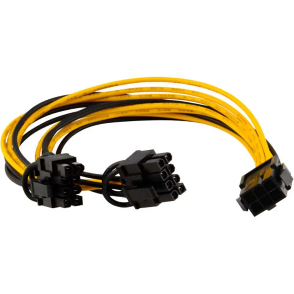 

NEW PCI-E 6-pin to 2x 6+2-pin (6-pin/8-pin) Power Splitter Cable PCI-E PCI Express