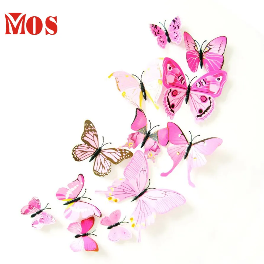 AG 2 2017 Hot Selling 3D DIY Wall Sticker Stickers Butterfly Home Decor Room Decorations New 420 | Дом и сад