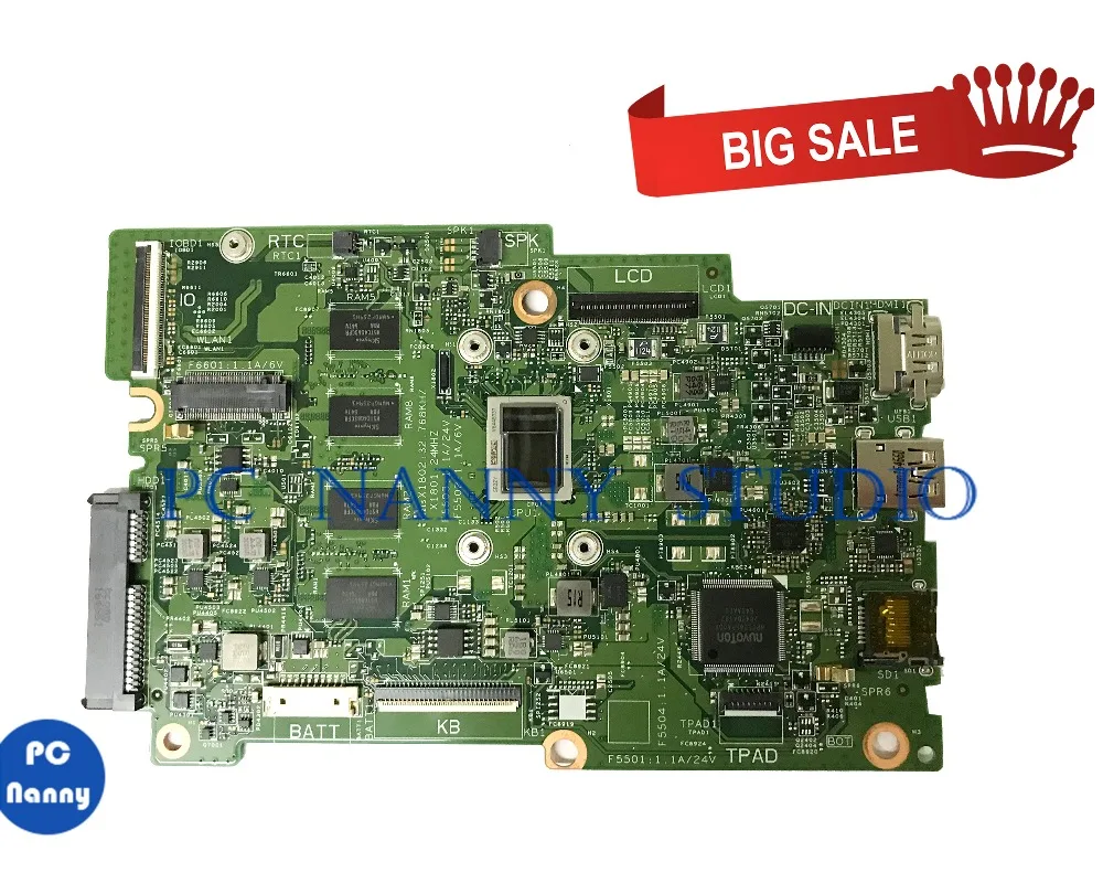 Материнская плата PCNANNY 0K08PT K08PT для ноутбука Dell Inspiron 3179 телефон с процессором 15250 1