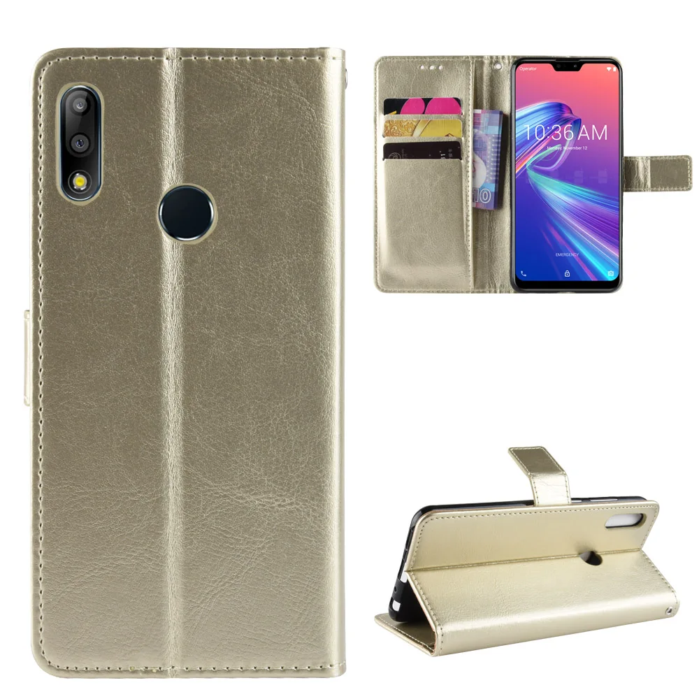 

For Asus Zenfone Max Pro M2 ZB631KL Case Wallet Flip Style Glossy PU Leather Phone Cover For Asus Zenfone Max Pro (M2) ZB631KL