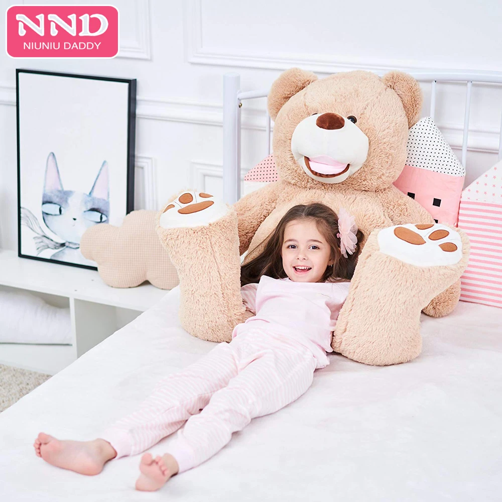 

Niuniu Daddy 160cm Semi-finished American Bear Giant Teddy Bear Skin Plush Toy USA Bearskin Christmas Gifts