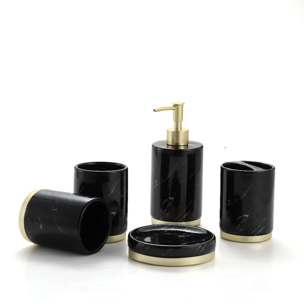 Набор для ванной комнаты 5 шт. держатель зубной щетки высокое качество мраморная