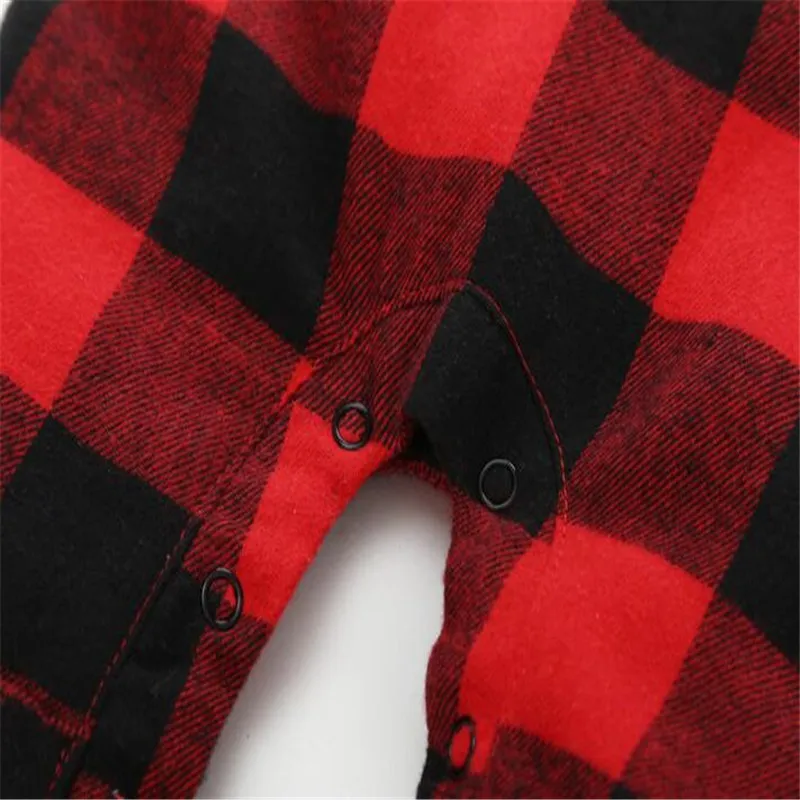 Детский комбинезон в красную клетку с короткими рукавами на весну лето 2019|baby