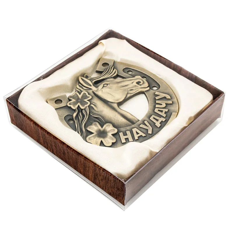 2018 уникальный русский лошадь подковы Новый год украшение дома металлические