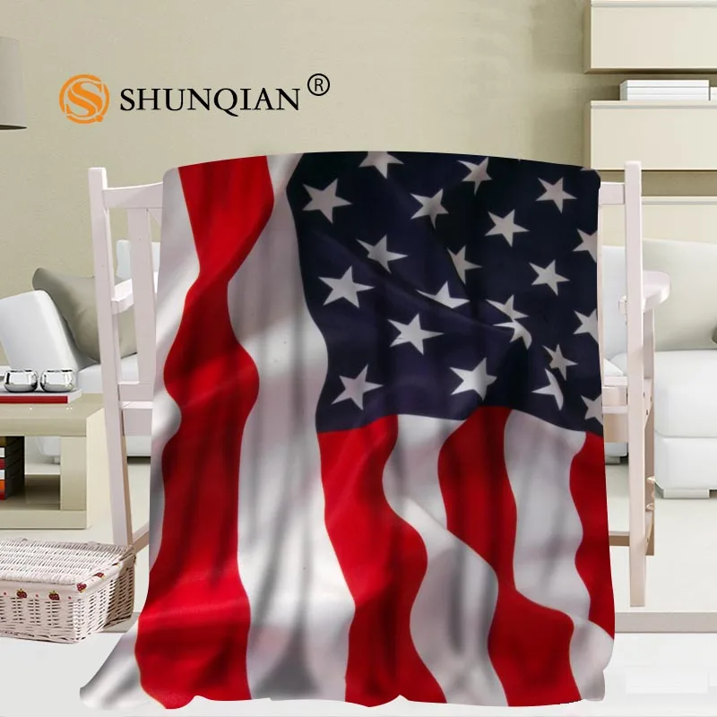barato Personalizado Bandeira Cobertor Sofá De Escritório Cobertor Portátil Macio Cobertor Cama Avião Viagem Adulto Casa Cobertor