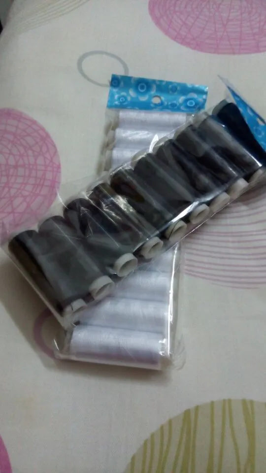 Высококачественная полиэфирная швейная нить 10 шт белый и Черный цвет сделано в