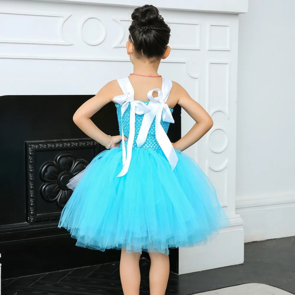 Alice In Wonderland Princess Girl Tutu Dress Classic Movie Belle Rapunzel Sweet Autumn With Hair Clip For New Year Party | Детская