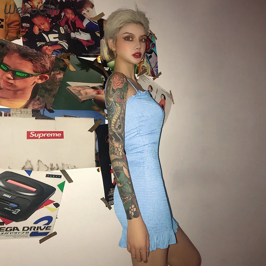 Whatiwear женское ДРАПИРОВАННОЕ модное платье без рукавов на бретельках с оборками