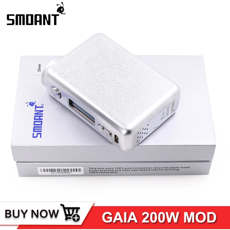 Оригинальный smoant Gaia 200 Вт TC VW apv поле mod для battlestar RDA танк распылителя испаритель VAPE