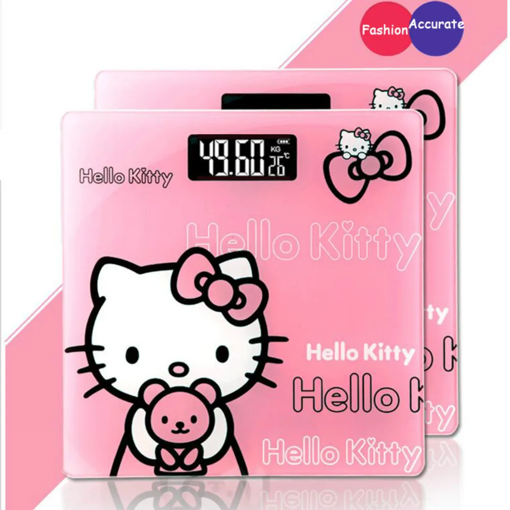 Квадратный hello kitty балансовая цифровая шкала Смарт Электронные весы напольные весы для ванной Бытовые аксессуары