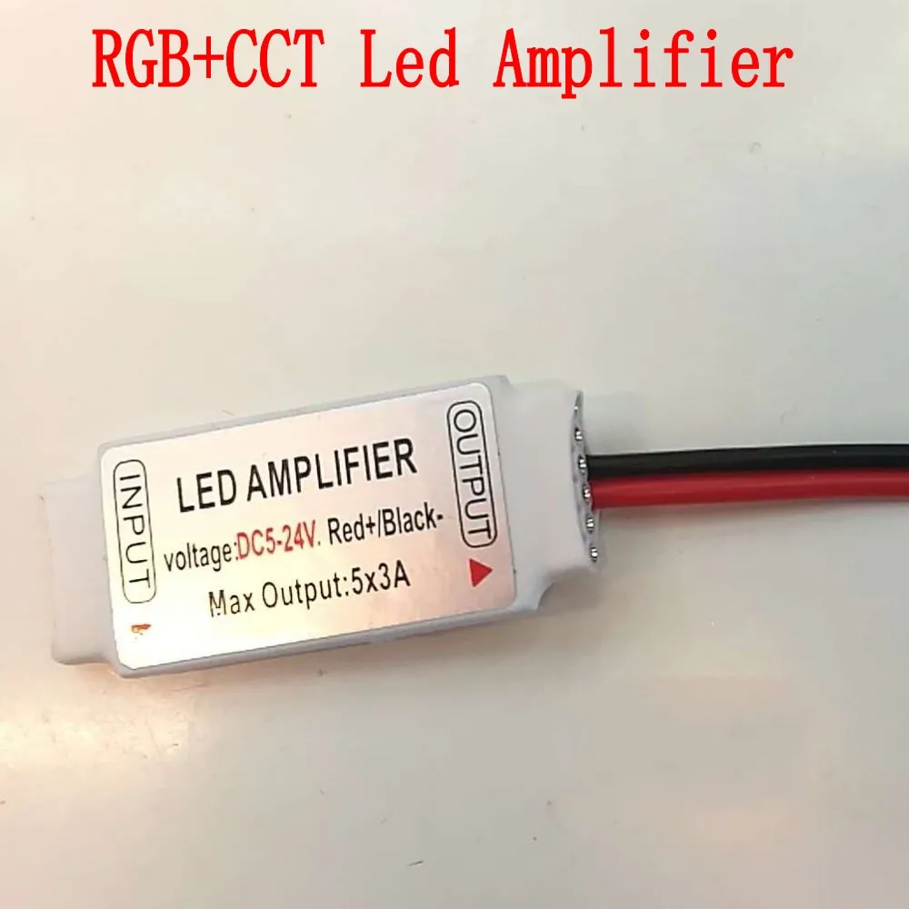 1 шт. 6pin мини RGB + CCT светодиодный Усилитель 5CH x 3A 15A для 5 цветов в 1 светодиодный светильник RGB + CCT репитер тока DC12V-24V