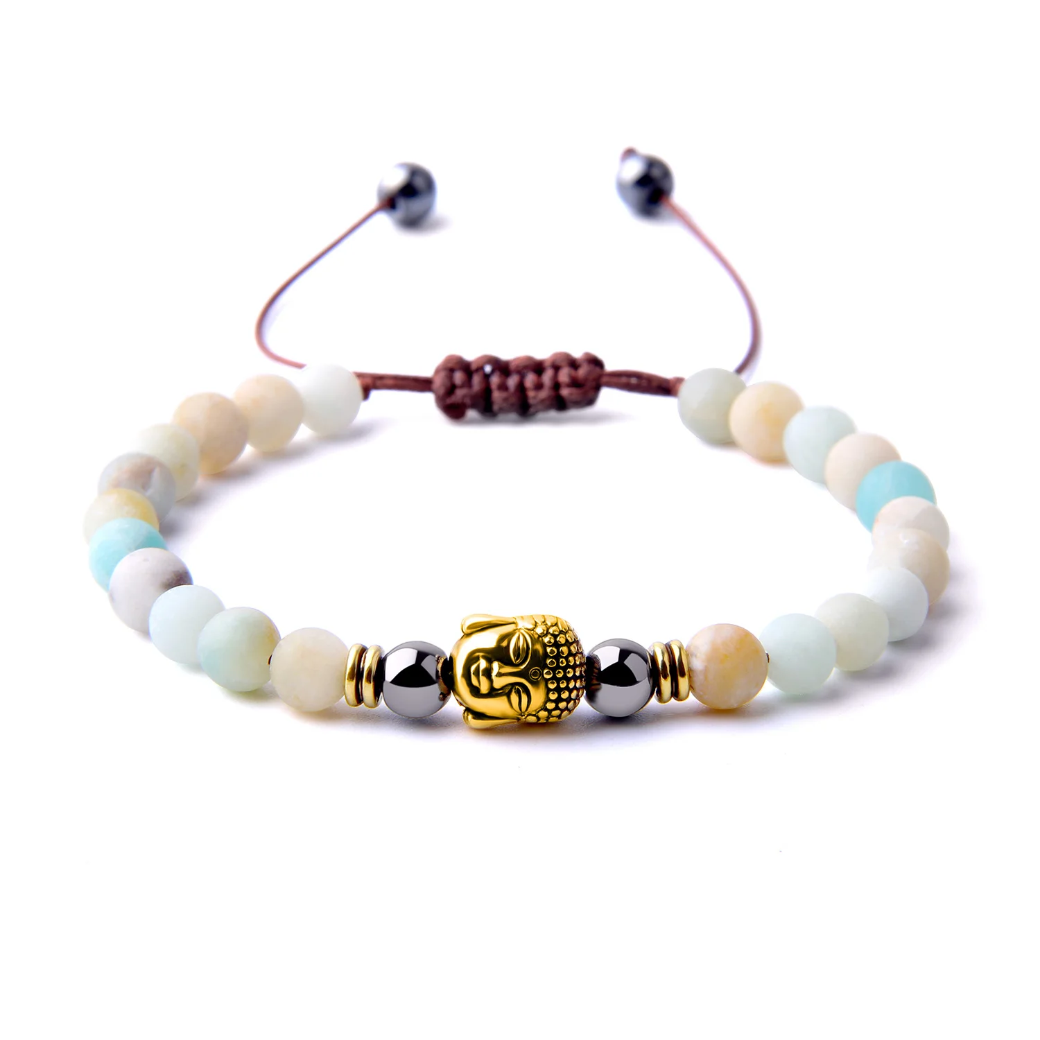 Будды Браслеты для мужчин модные натуральная из бисера браслеты и женщин