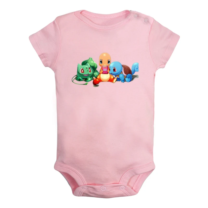 JaBaby009PD Мультфильм Charmander Charmeleon Charizard Покемон дизайн для новорожденных мальчиков и девочек униформа-комбинезон с принтом для младенцев - Цвет: JaBaby009PD