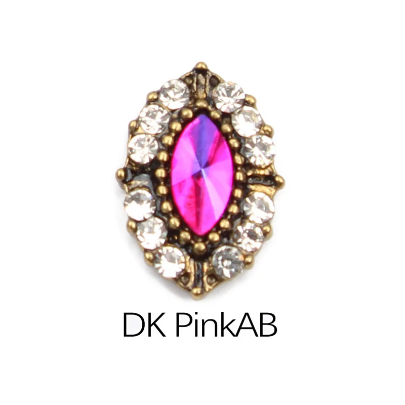 DK Pink AB Горячая распродажа 10/30 шт./лот дизайн конский глаз 3D украшения для ногтей Стразы для ногтей шпильки аксессуары украшения для маникюра DIY Советы - Цвет: DK Pink AB