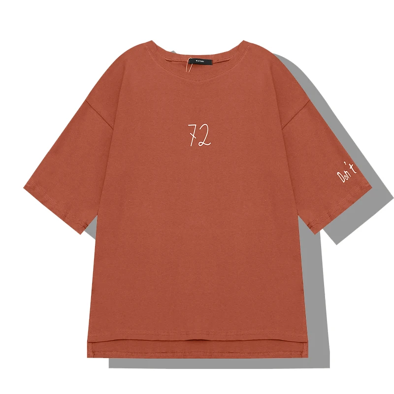 2018 new fashion women's t shirt summer college style loose thin long T-shirt | Женская одежда
