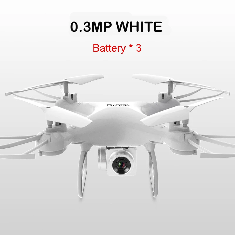 Лучшая цена HD камера 2,4G Wi-Fi FPV дрона с дистанционным управлением 4-осевая машина удержания высоты воздушный Квадрокоптер для фотографий RC Дрон вертолет летающая игрушка - Цвет: 0.3mp white 3battery