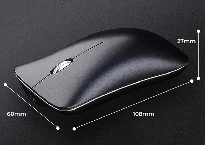 Режим алюминиевый сплав Беспроводная 2,4G+ Bluetooth 4,0 мышь ультра-тонкая подзарядка Портативная оптическая мышь высокого класса для Mac