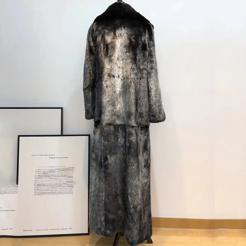 Ftangaiur новая импортная Корона уровня лебедя бархатная норковая шуба черная