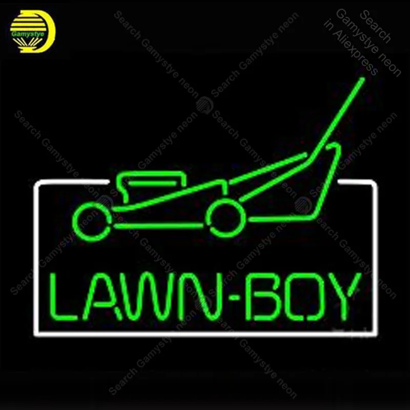 

Neon Sign Lawn Boy Logo Auto Decorate wall Handcrafted Neon lights Sign Real glass Tube Iconic Advertise Art Custom Lamps