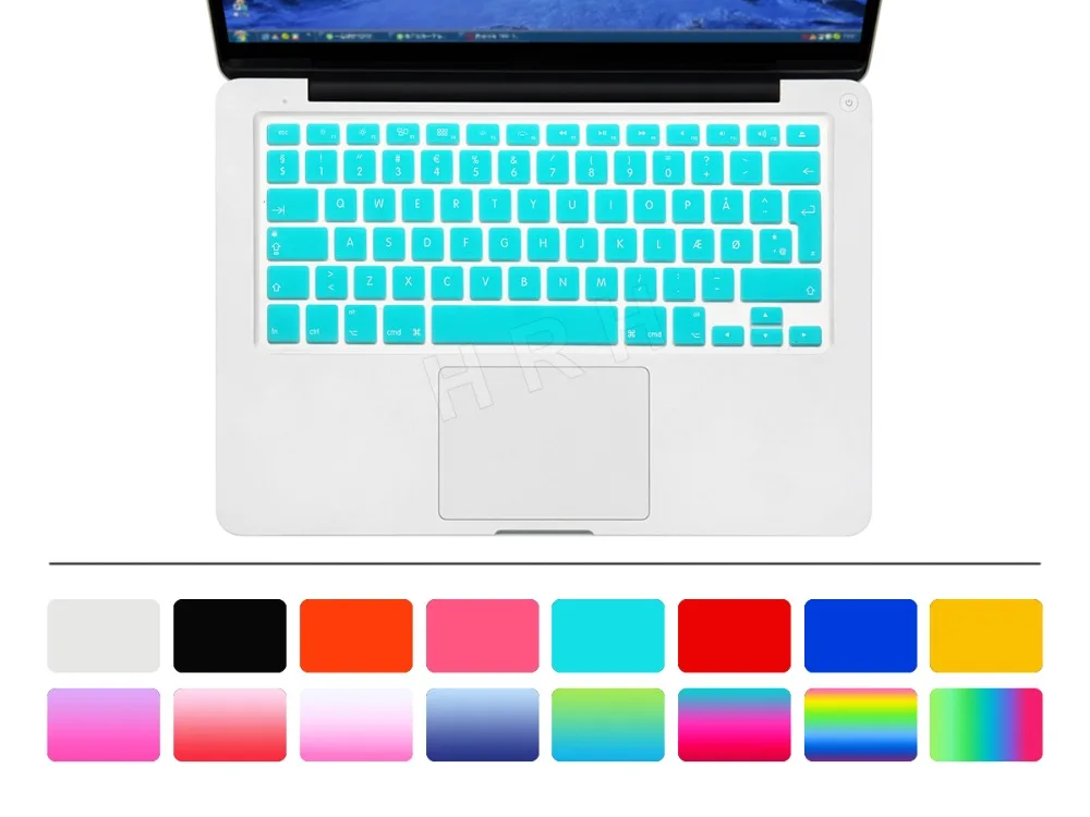 Чехол для клавиатуры защитная пленка силиконовая Датская Европа Mac Macbook Pro Air Retina 13