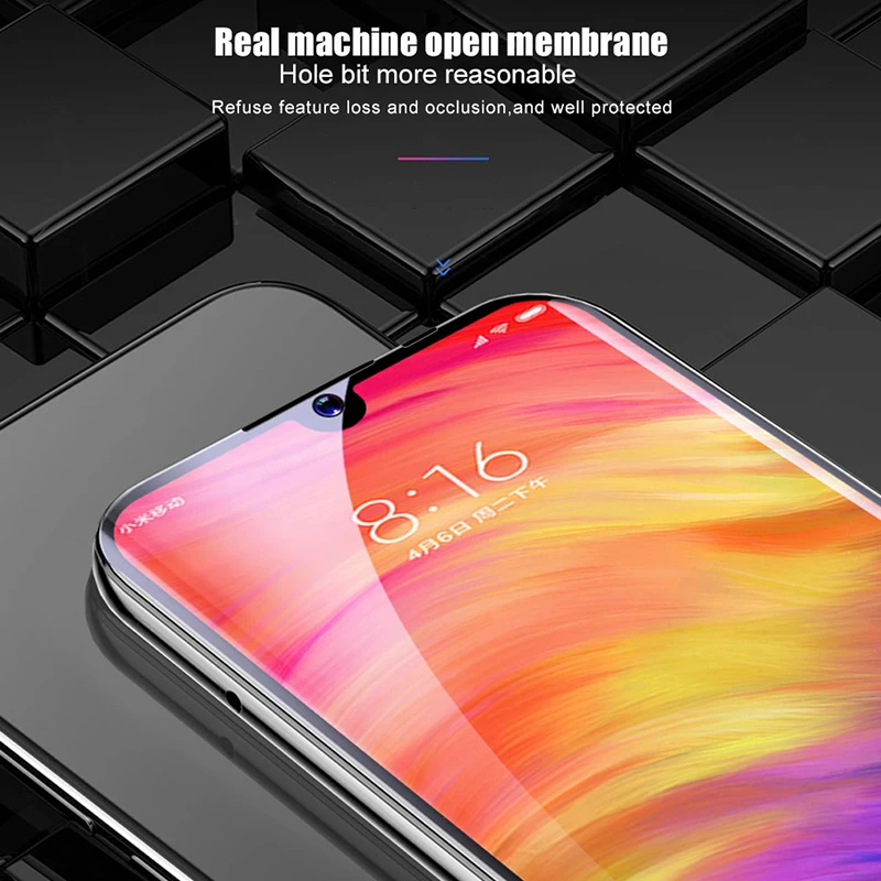 Стекло для Xiaomi Redmi Note 7 7A 6A 8A 8k20 Pro закаленное стекло полное покрытие Защита экрана