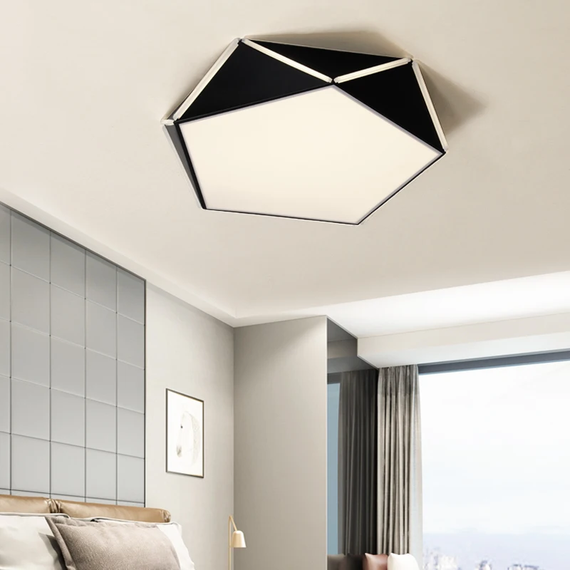 Минималистичная черная/белая художественная современная светодиодная Люстра