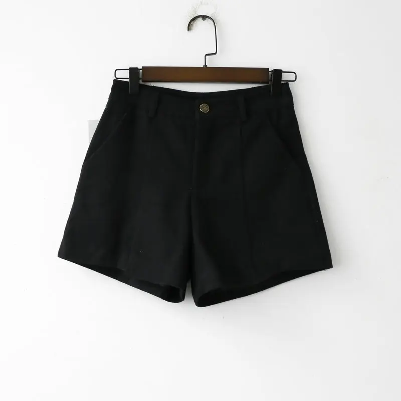 High Waist Shorts Woman Casual Vintage Harajuku Sexy Solid Feminino Women Korean Spring Clothing Black | Женская одежда