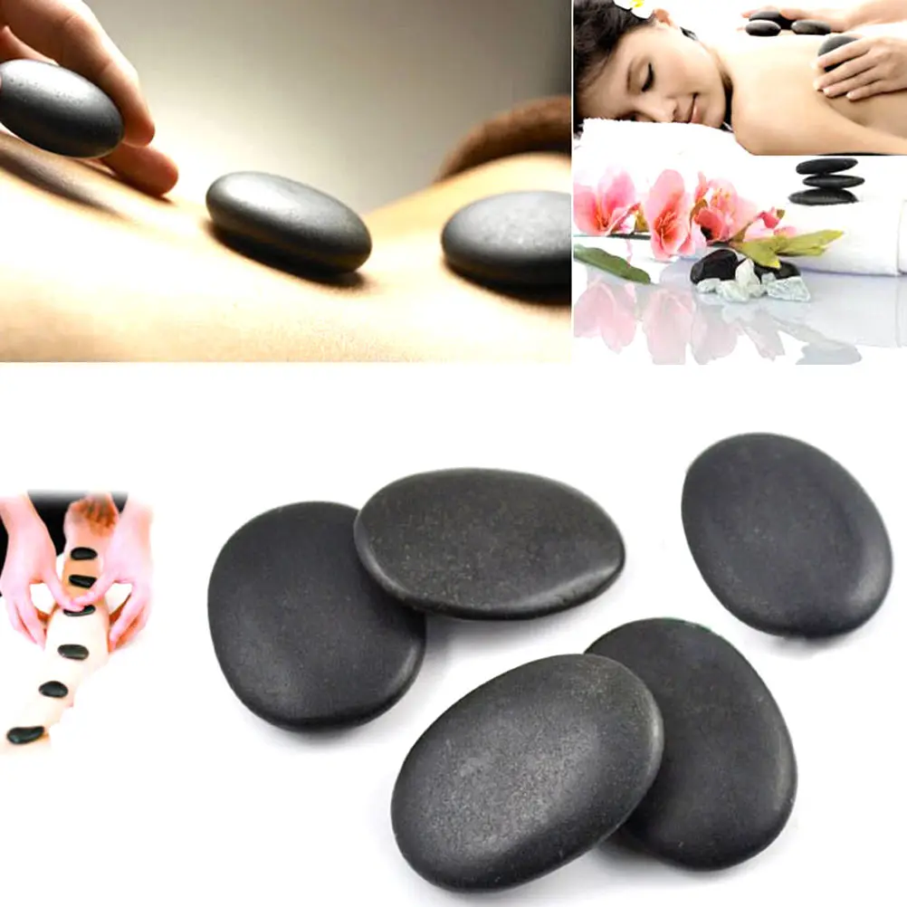High Quality Massage Stones Lava Natural Energy Set Hot Spa Rock Basalt Body Beauty Health Care Stone | Красота и здоровье